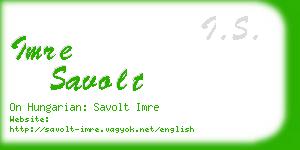 imre savolt business card